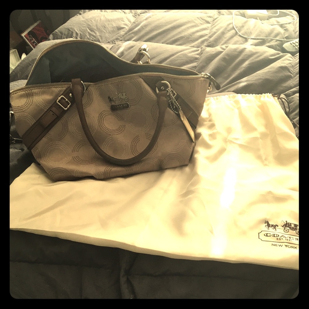 Coach tan bag